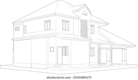 3D-Illustration eines Wohnprojekts