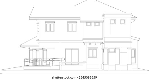 3D illustration of residential project