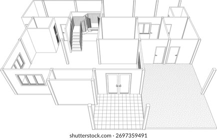3D-Illustration eines Wohnprojekts