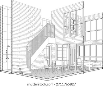 Ilustración 3D del proyecto residencial