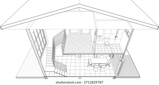 3D illustration of residential project