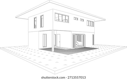 Ilustración 3D del proyecto residencial