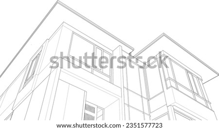 3D illustration of residential project