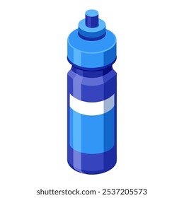 A 3D illustration of a reusable water bottle, perfect for showcasing your healthy lifestyle or fitness brand.  The design features a classic bottle shape with a sleek, modern look.