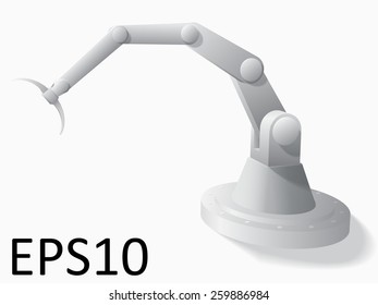 3d illustration of robotic hand.