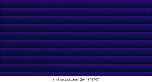 3d illustration of a royal blue and black tiered Venetian, mini blinds, space for text, background, wallpaper graphic	
