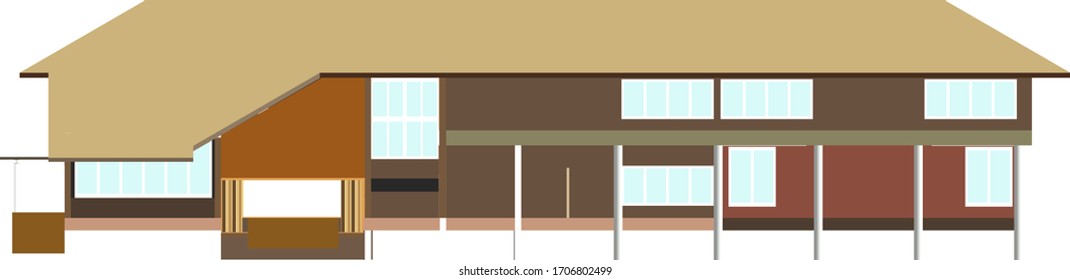 3D illustration of single house project