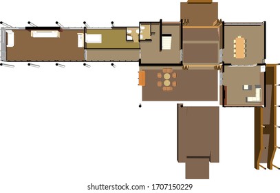 3D illustration of single house project