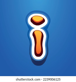 3d illustration of small letter i