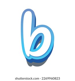 3d illustration of small letter b