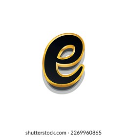 3d illustration of small letter e