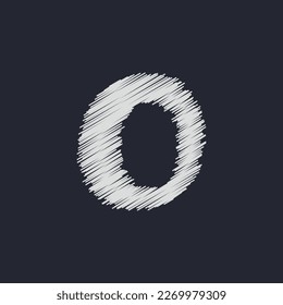 3d illustration of small letter o