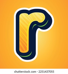 3d illustration of small letter r