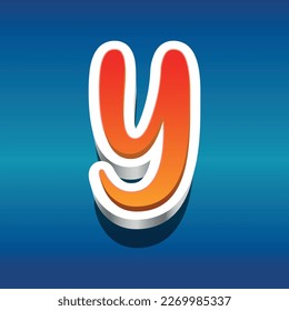 3d illustration of small letter y