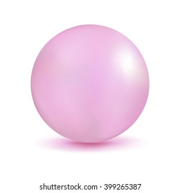 3D illustration, sphere with a pearl effect. Vector element for design.