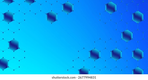 3d Illustration structure of the graphene or carbon surface, abstract nanotechnology hexagonal geometric form close-up, concept graphene atomic structure, concept graphene molecular structure.
