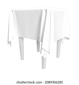 Tabla de Ilustración 3D con blanco de manteles