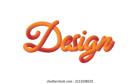 3D Illustration, 3D Text Blend like original drawing or handwriting.