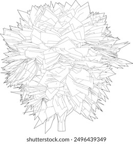 3D illustration of tree and plant