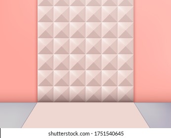 3D illustration Trendy Studio Shot Pastel Rivet Background, Pink.