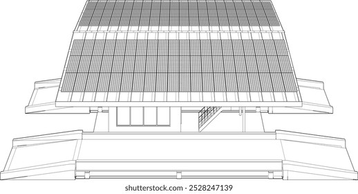 3D illustration of truck weight scale