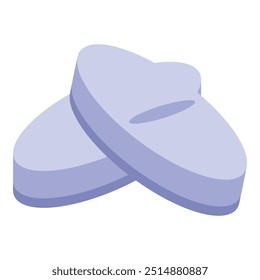 3D-illustratie van twee ovale tabletten die een X-vorm vormen, die medische behandeling, gezondheidszorg en ziekte vertegenwoordigen