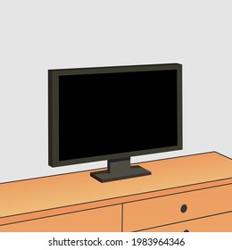 3D Illustration Vector Graphic of Television, Can Use for Monitor Tv LCD