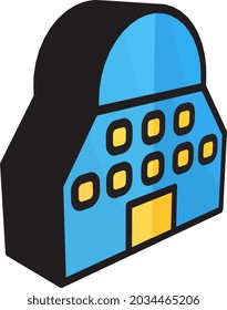 3D illustration vector and logo Building style. icon on white background. Icon sign from modern collection for mobile concept and web apps design. Nice design perfect.