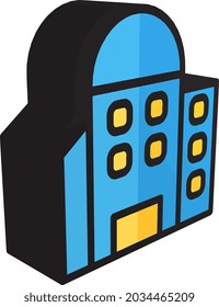 3D illustration vector and logo Building style. icon on white background. Icon sign from modern collection for mobile concept and web apps design. Nice design perfect.