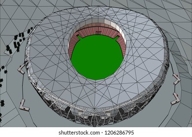 3D Illustration vector stadium
