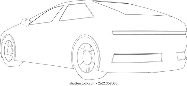 3D illustration of vehicle model