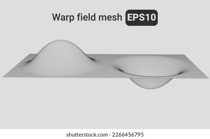 3D-Illustration eines Wartefeldes mit Wischrahmennetz