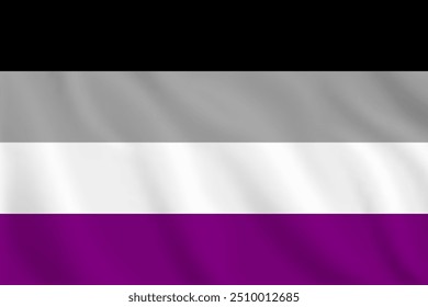 ASEXUAL Symbol flag 3d