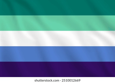 3d illustration waving flag of GAY MAN Vector flag of GAY MAN Symbol of GAY MAN.