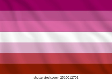 3D-Illustration Wellen Flagge von LESBIAN Vektor Flagge von LESBIAN Symbol von LESBIAN.