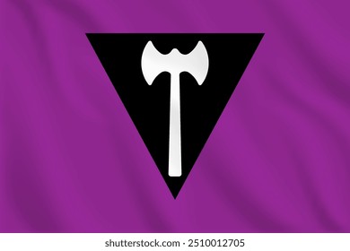 3D-Illustration Wellen Flagge von LESBIAN Vektor Flagge von LESBIAN Symbol von LESBIAN.