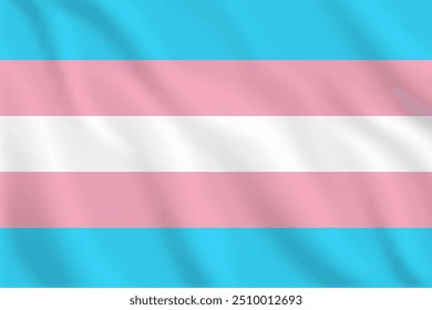 Ilustração 3d acenando bandeira de TRANSGENDER Bandeira do vetor de TRANSGENDER Símbolo de TRANSGENDER.