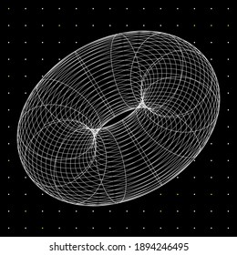 3D 
illustration wireframe graphics space