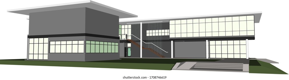 3D illustration of workplace approach