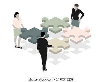 3d illustration.Isometric people vector. Infographic presentation concept. Flat character. Vector business illustration. Clock business concept