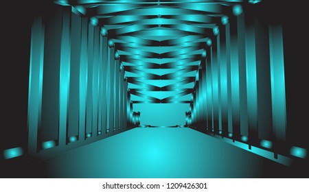 3D illustrations, bridge, glow, backgrounds