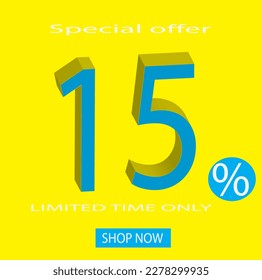 3d illustrations. discount up to 15% off special offer images