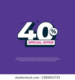 3d illustrations. discount up to 40% off special offer svg