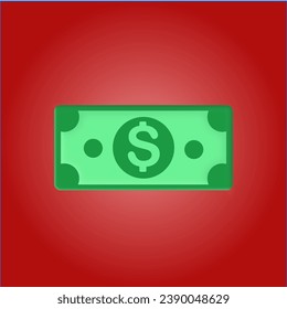 3d image of realistic dollar bills