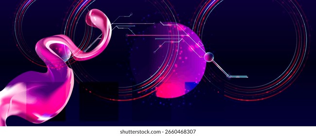 3D e Inmersivo Int Colores en diseño futurista cyberpunk Elementos abstracción de fondo Sunset Coral vaporwave retrowave Azul Eléctrico 
