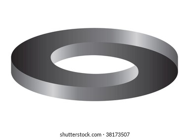 3d imposible illustration of an impossible ring