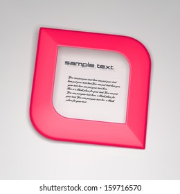 3D inclined Plastic square frame design