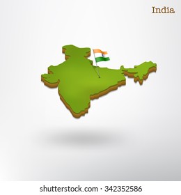 3d india map