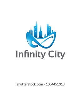 3d infinity city ,logo tempate, building, city - vector3d infinity city ,logo tempate, building, infinity, city, logo, icon, symbol, design, identity - vector