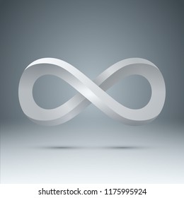 3d Infinity - realistic icon. Vector eps 10